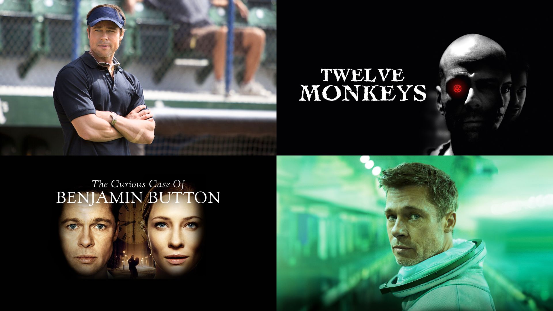 Brad Pitt movies | Images via Netflix, Apple TV and Prime Video