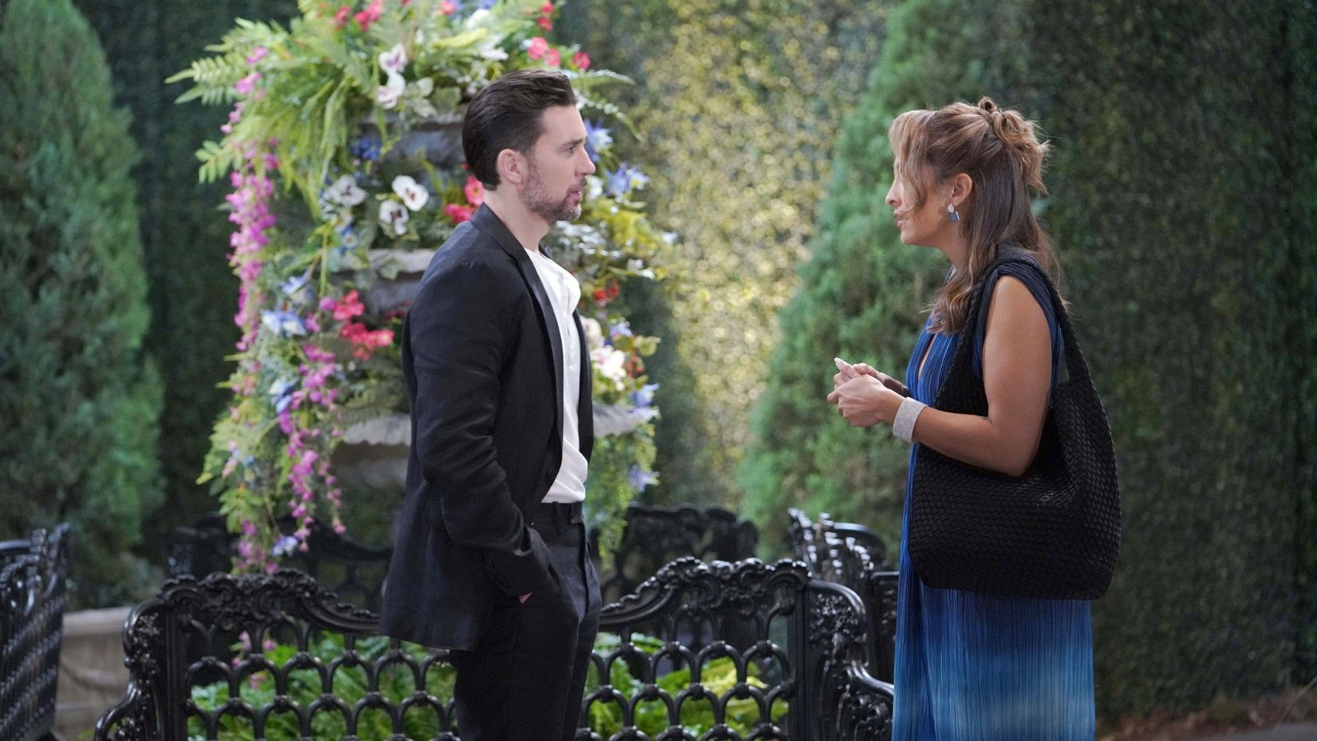 Cane (Billy Flynn) might do anything to regain Lily&#039;s (Christel Khalil) love on The Young and the Restless | Image: JPI