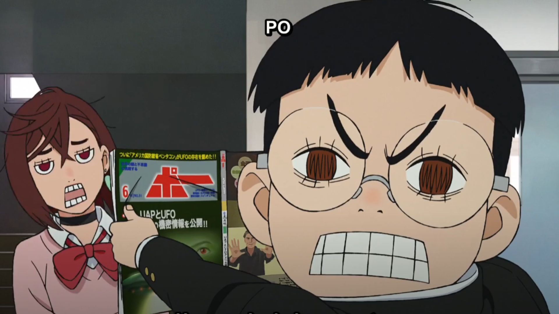 Okarun and Momo&#039;s first conversation (Image Source: Science SARU)