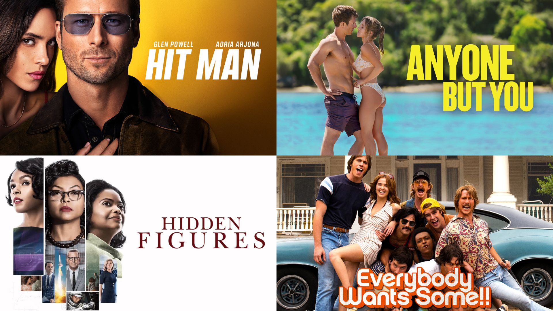 Movies of Glen Powell | Images via Prime Video and Disney+