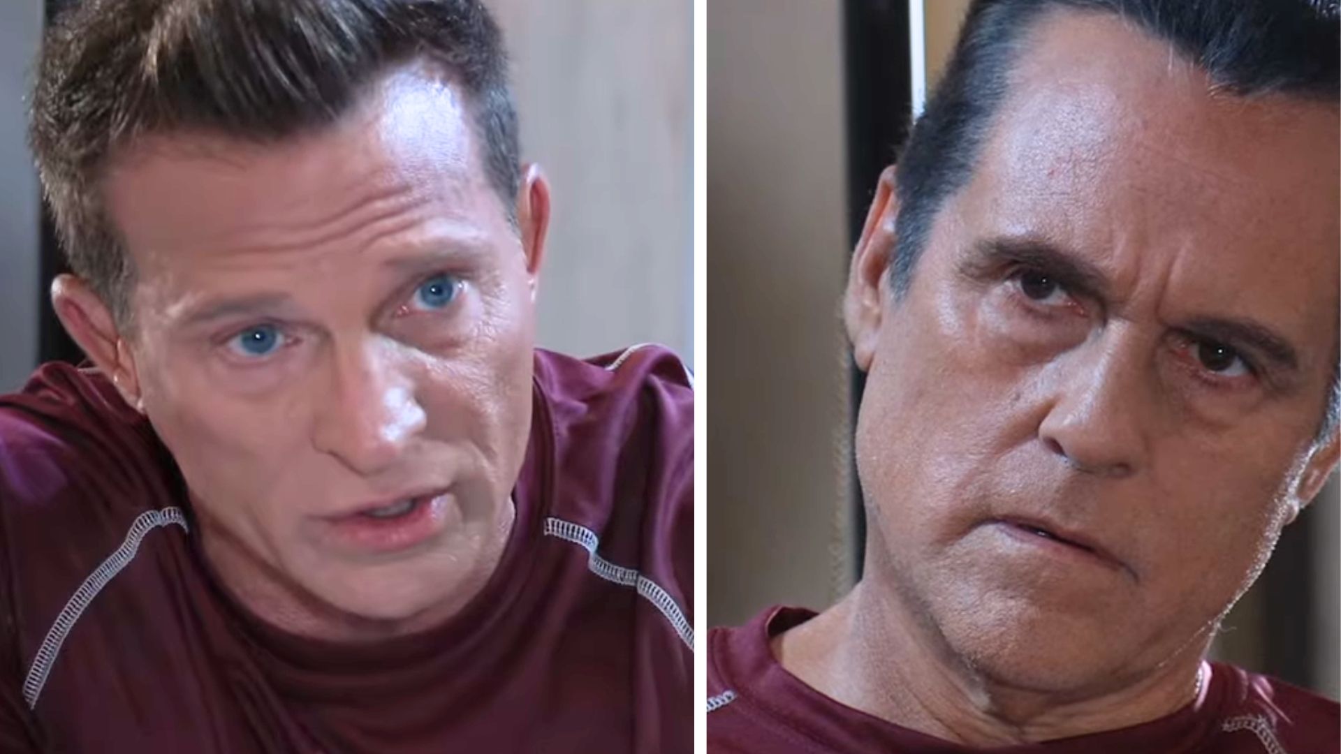 Jason and Sonny are in matching outfits at the pool | Image: ABC