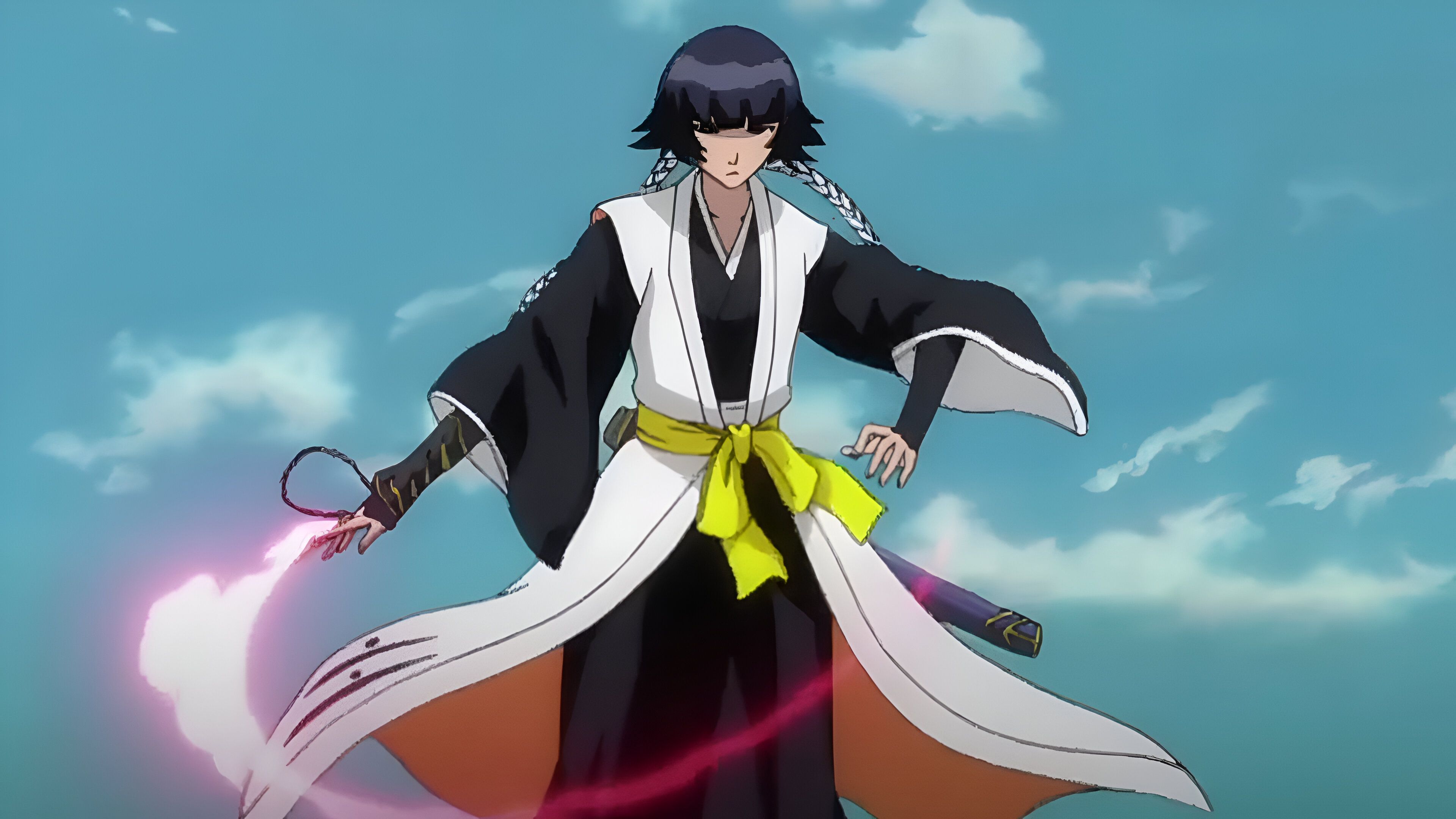 Soi Fon activates her Zanpakuto Suzumebachi in Bleach