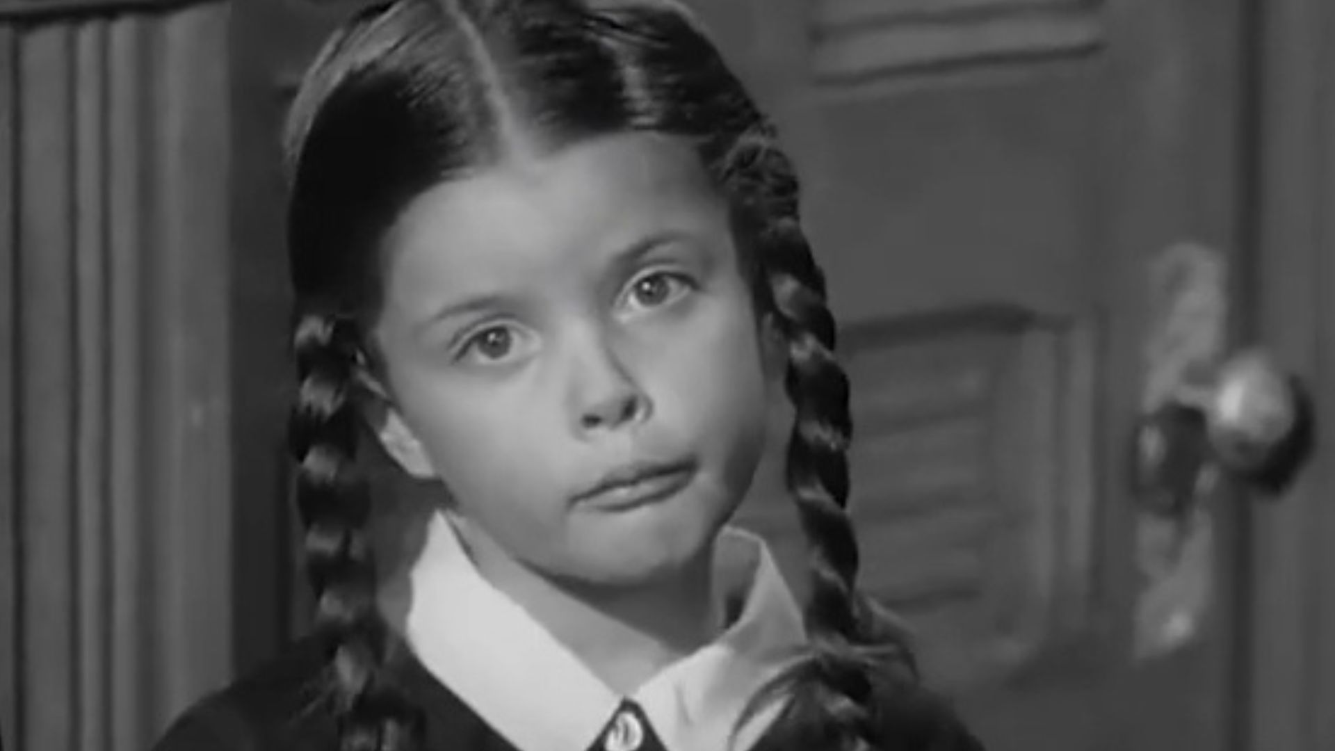Lisa Loring as Wednesday Addams in The Addams Family (1964) | Image via: MGM Television