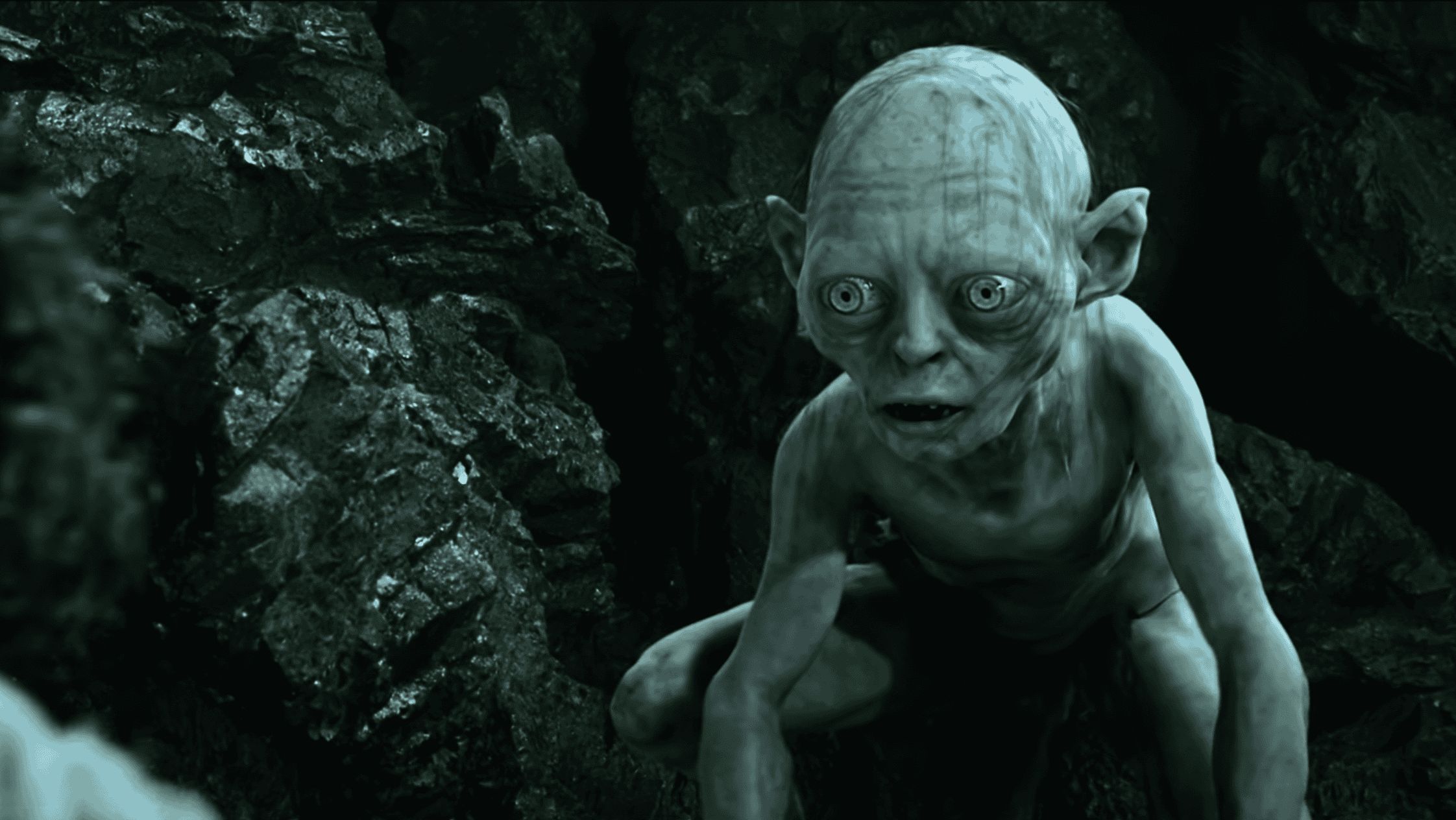 Andy Serkis as Gollum (Image via Youtube/Warner Bros. Entertainment)