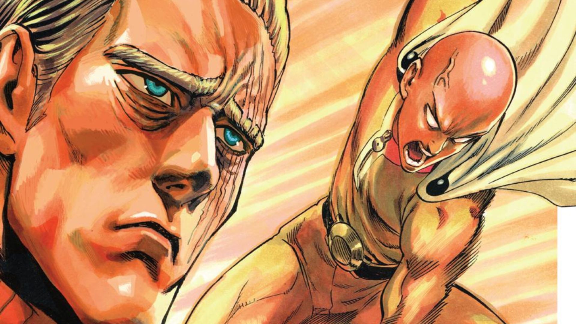 King and Saitama as seen in the One Punch Man manga cover (Image credit: Shueisha)