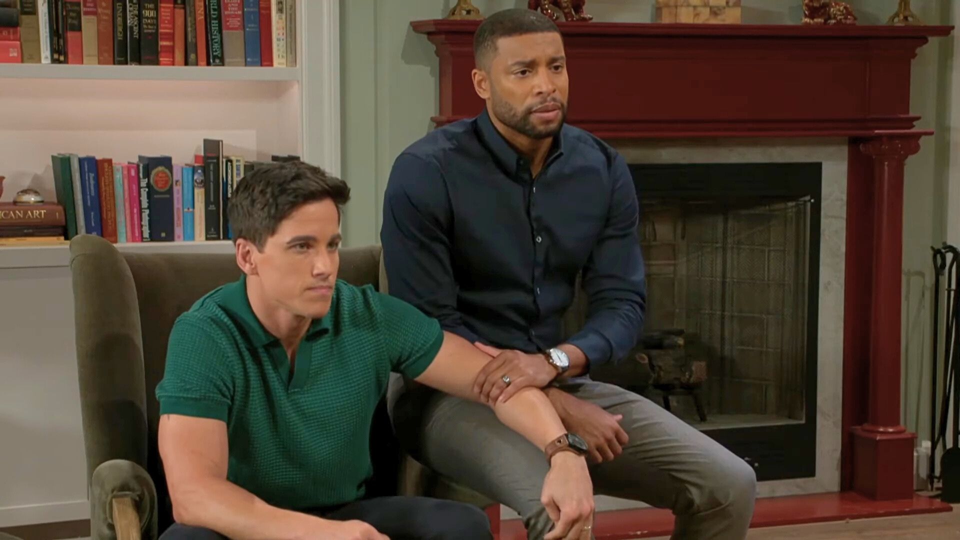 Beyond the Gates: Martin and Smitty absorb the bombshell | Image: CBS