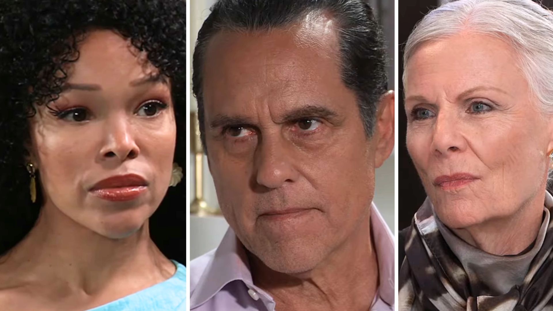 General Hospital&#039;s Portia, Sonny, and Tracy | Image: ABC