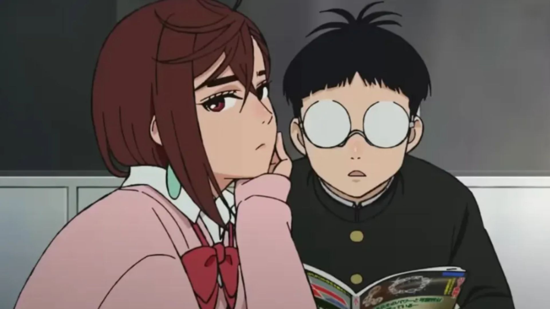 Momo and Okarun in Episode 1.