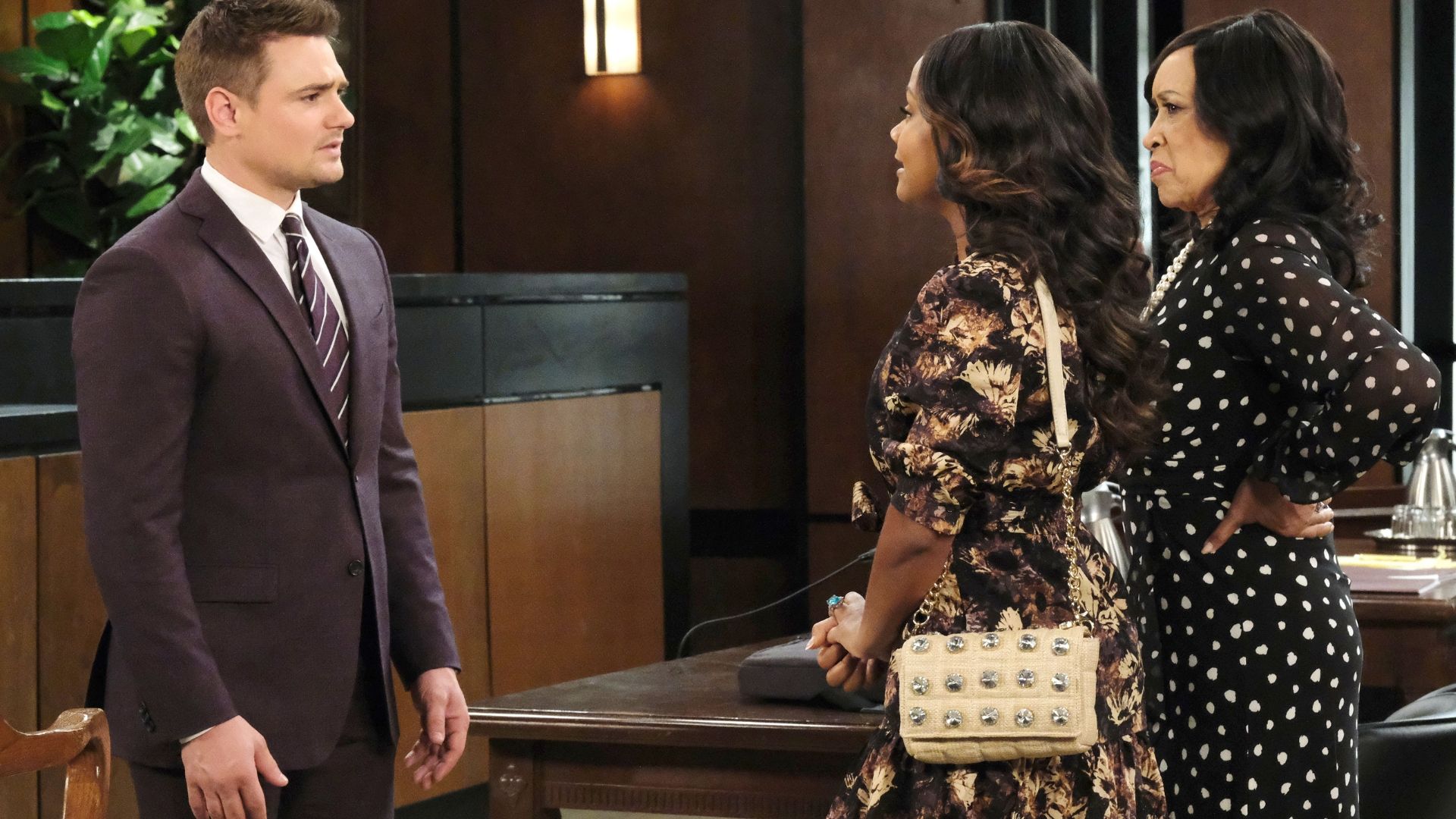 Days of our Lives&#039; Johnny, Chanel, and Paulina in court | Image: JPI