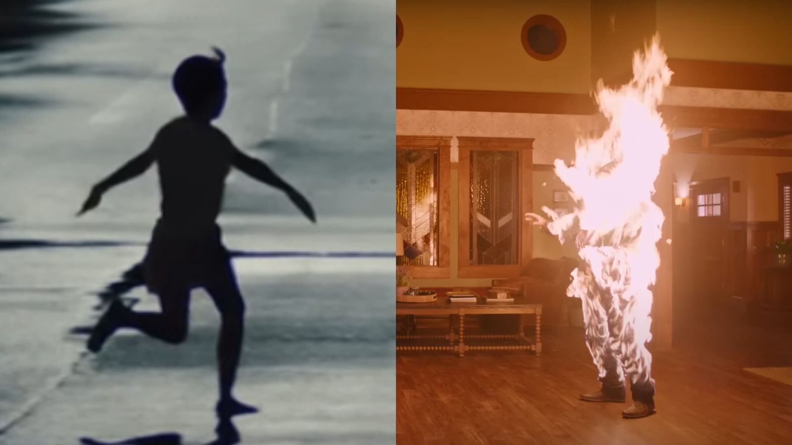 Still from Weapons and Hereditary (Image via YouTube @/Warner Bros. and A24)