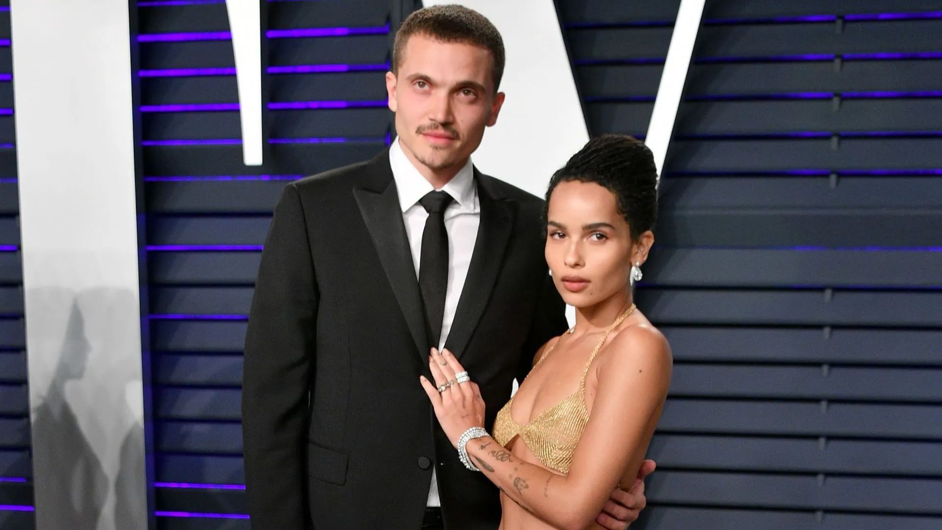 Zo&euml; Kravitz and ex-husband Karl Glusman (Getty via Soap Central CMS - Resized on Canva)