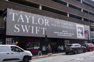 Taylor Swift Advertising At HMV The Vault In Birmingham - Source: Getty