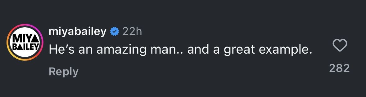 Miya Bailey&#039;s comment under Complex&#039;s post about Denzel&#039;s interview(Image via X/@complex)
