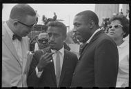 Sammy Davis Jr. & Dick Gregory During The March On Washington - Source: Getty