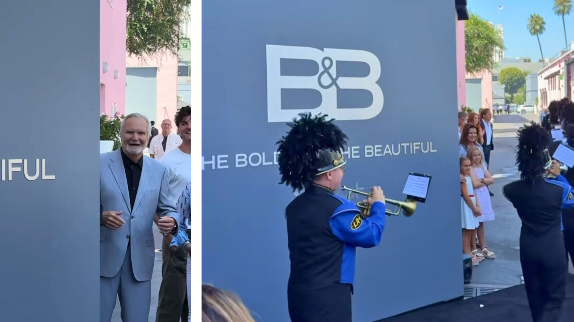 A marching band played the B&amp;B theme song | Images: CBS