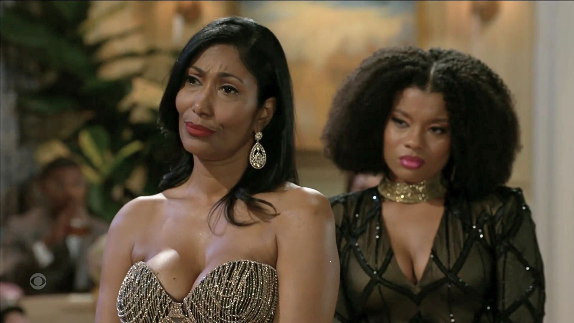 Beyond the Gates: Leslie couldn&#039;t be stopped by Eva from crashing the party | Image: CBS