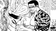 Akainu's tattoos and hairstyle (Image Credits: Shueisha)