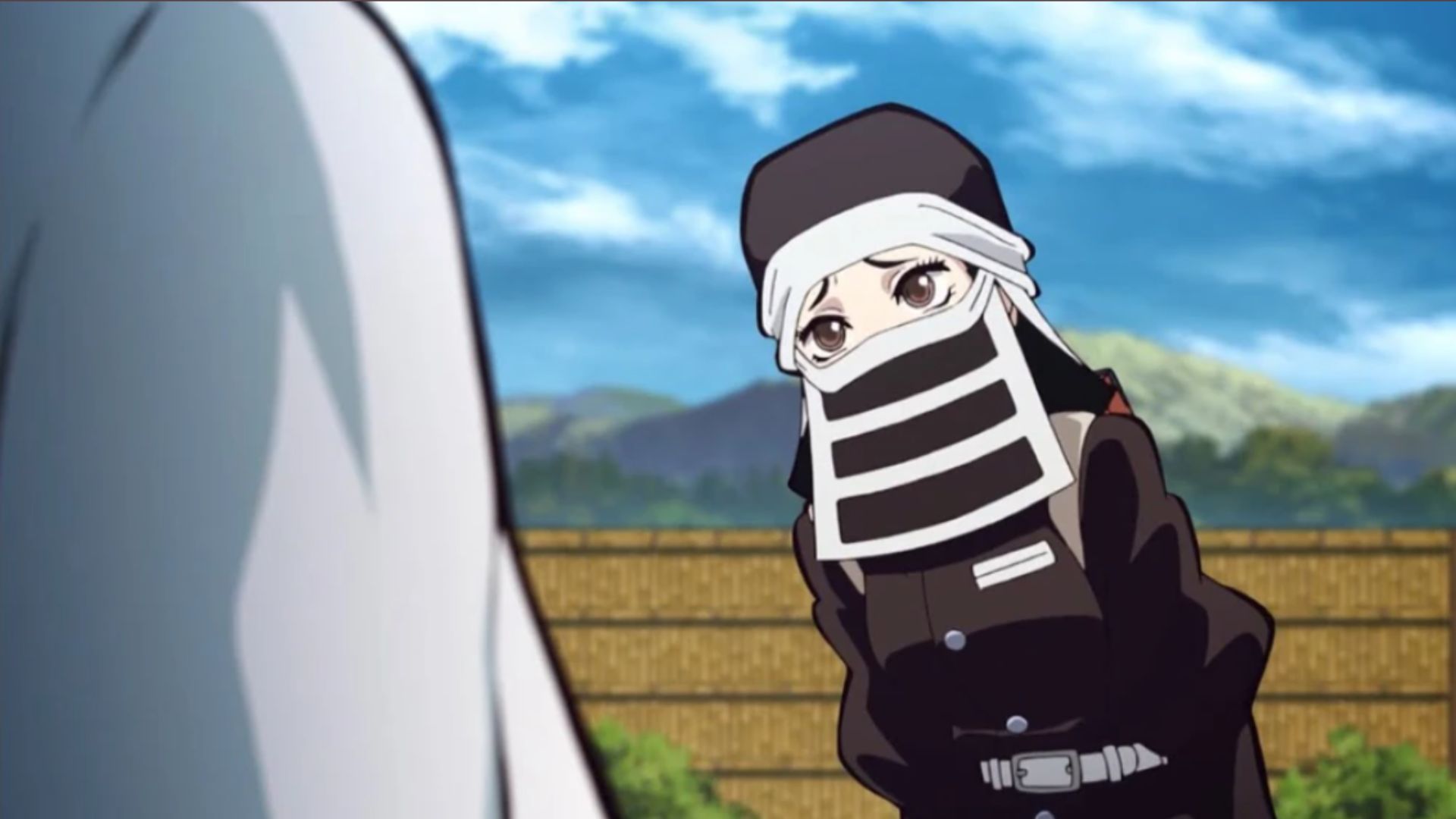 A female Kakushi in their standard uniform (Image Credits: Ufotable)