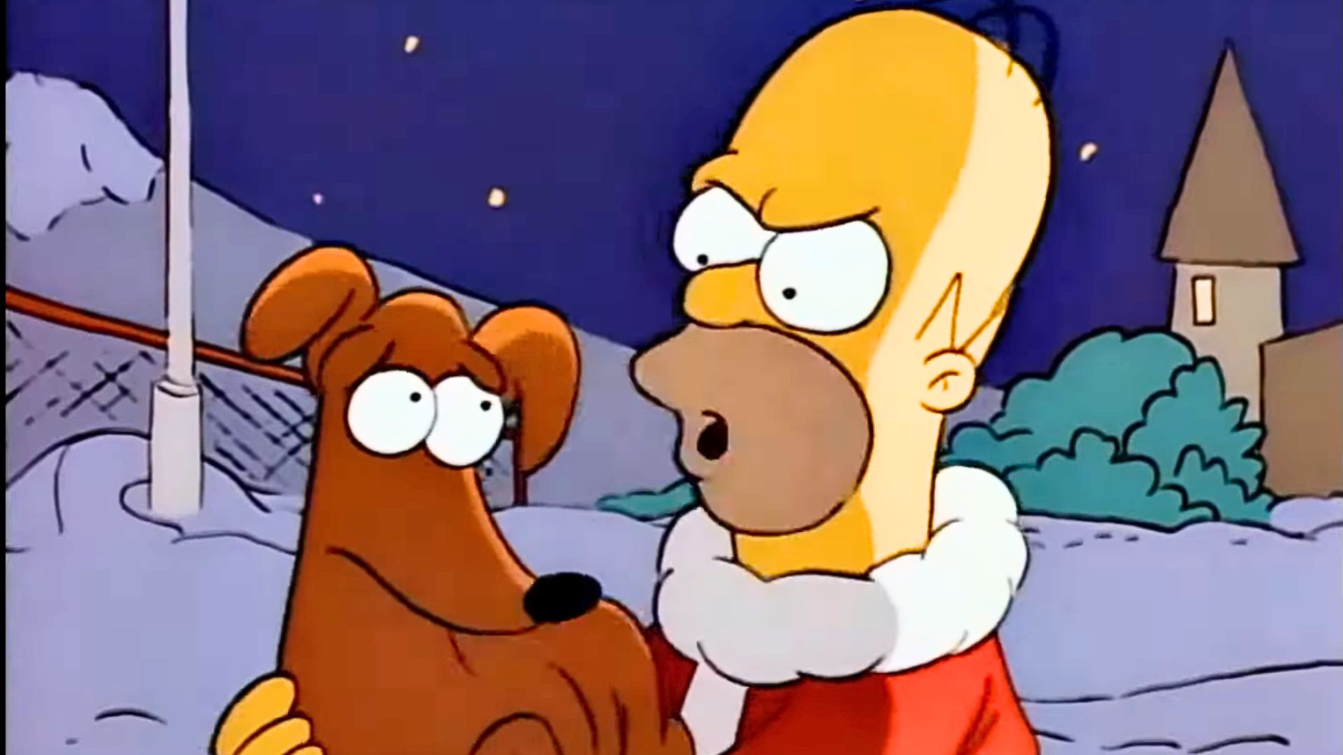 Who is Santa&rsquo;s little helper in The Simpsons (Image via Disney+)