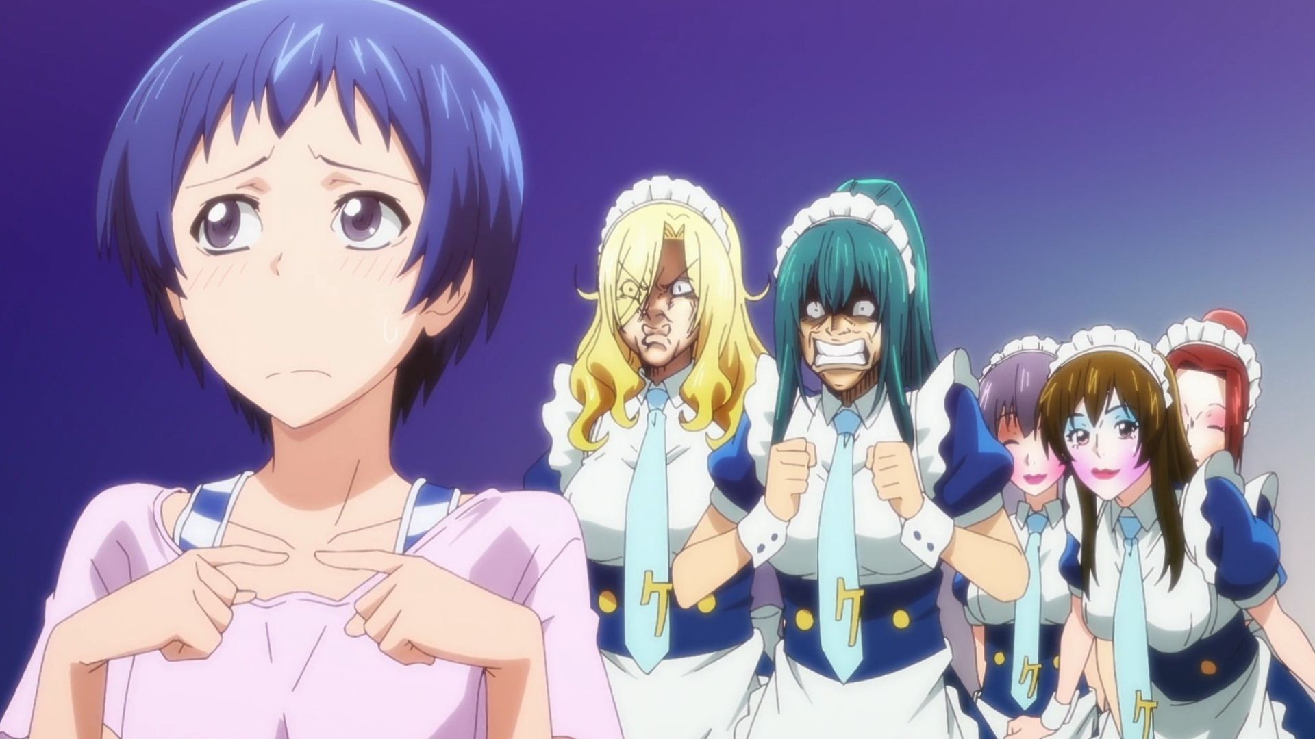 Aina and the main cast as seen in the Grand Blue anime (Image credit: Studio Zero-G)