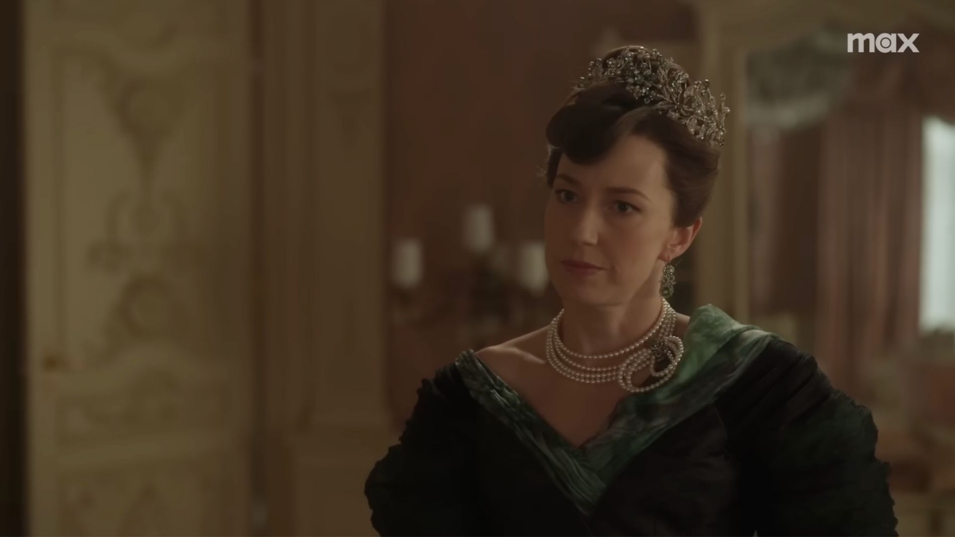 Carrie Coon in The Gilded Age (Image via YouTube/HBO Max)