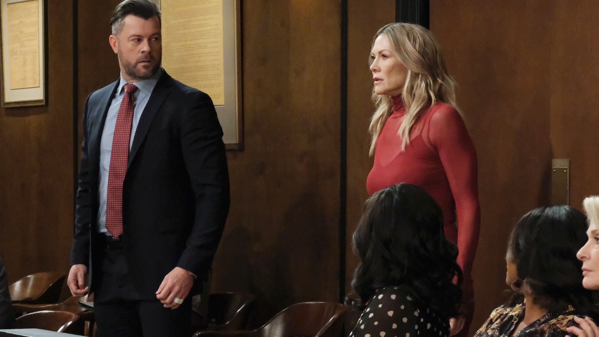 EJ watches as Kristen appears | Image: JPI