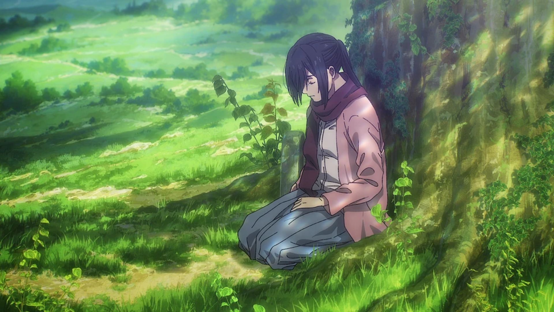 Mikasa, as seen in the finale of AoT (Image credit: MAPPA Studio)