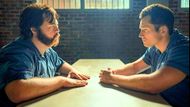 Paul Walter Hauser and Taron Egerton in Black Bird (Image via Apple TV+)