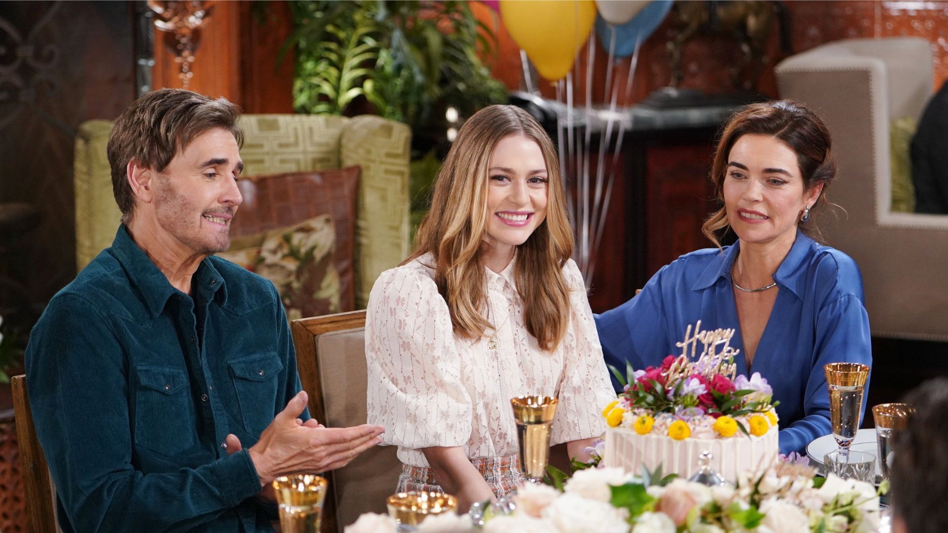 Cole (J. Eddie Peck) and his future with Claire (Hayley Erin) and Victoria (Amelia Heinle) ended abruptly on The Young and the Restless | Image: JPI