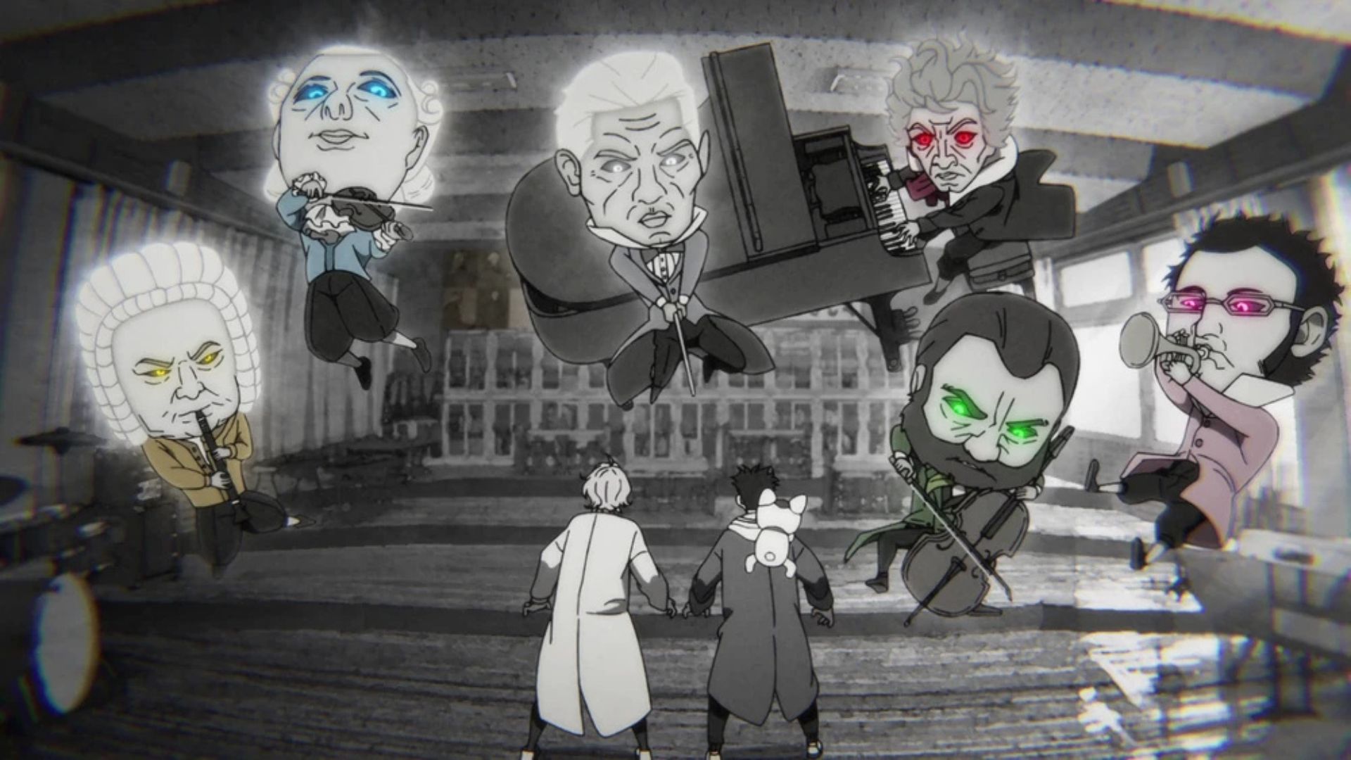 The Music Room Portraits as seen in the anime 