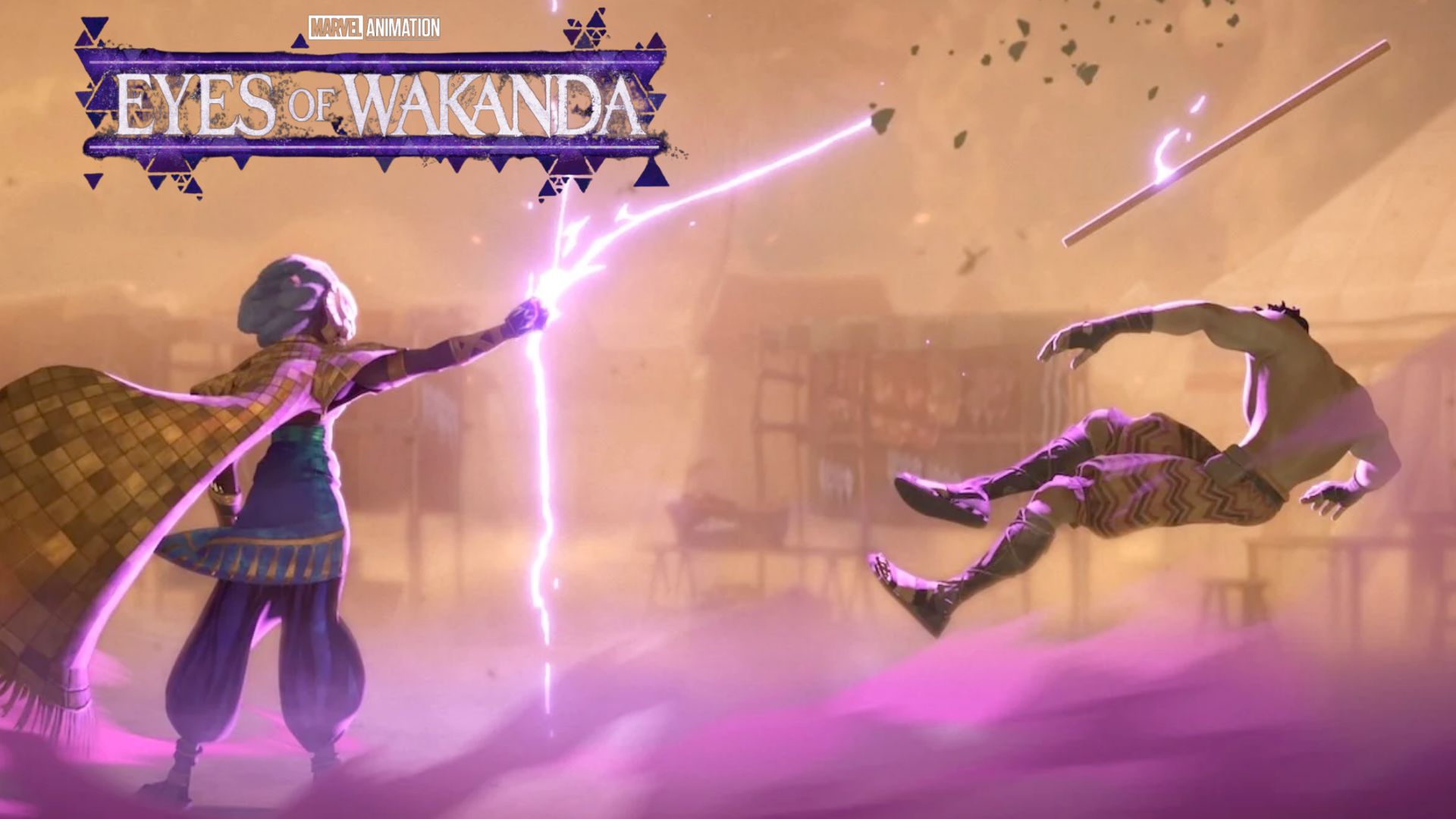 Scene from Eyes of Wakanda | Image via: Disney+ | Edited by: Beatrix Kondo of Soap Central
