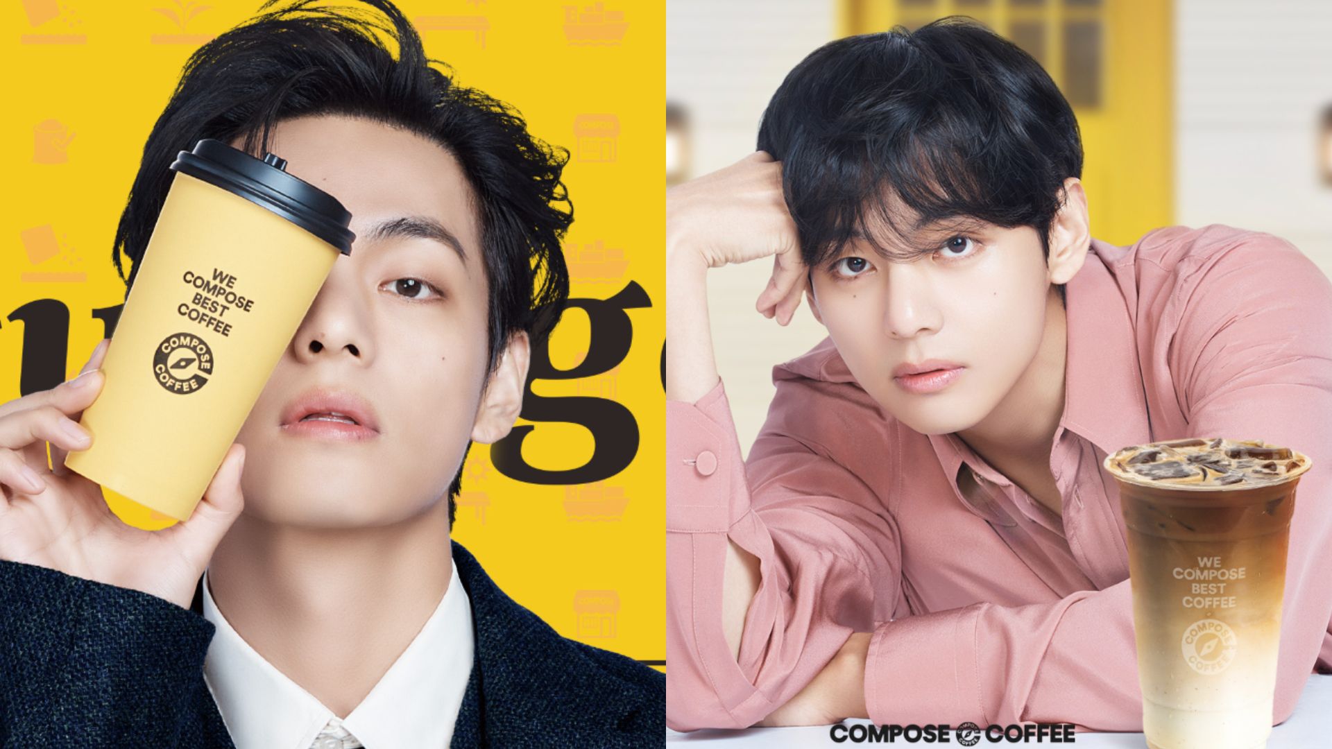 BTS&rsquo; Taehyung Stars in New Compose Coffee Ad reportedly Featuring His Own Drink Creations (Image via Instagram/@composecoffee)