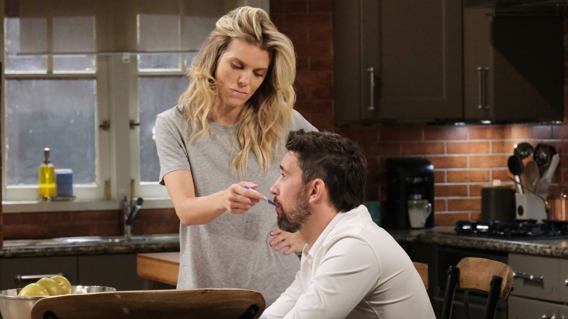Cat takes care of a sick Chad on Days of our Lives | Image: JPI