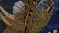 A human spine has been uncovered in the marshland (Image Via: MASTERPIECE PBS, YouTube)