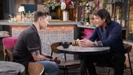 Daniel (Michael Graziadei) can safely confide in his father, Danny (Michael Damian), on The Young and the Restless | Image: JPI