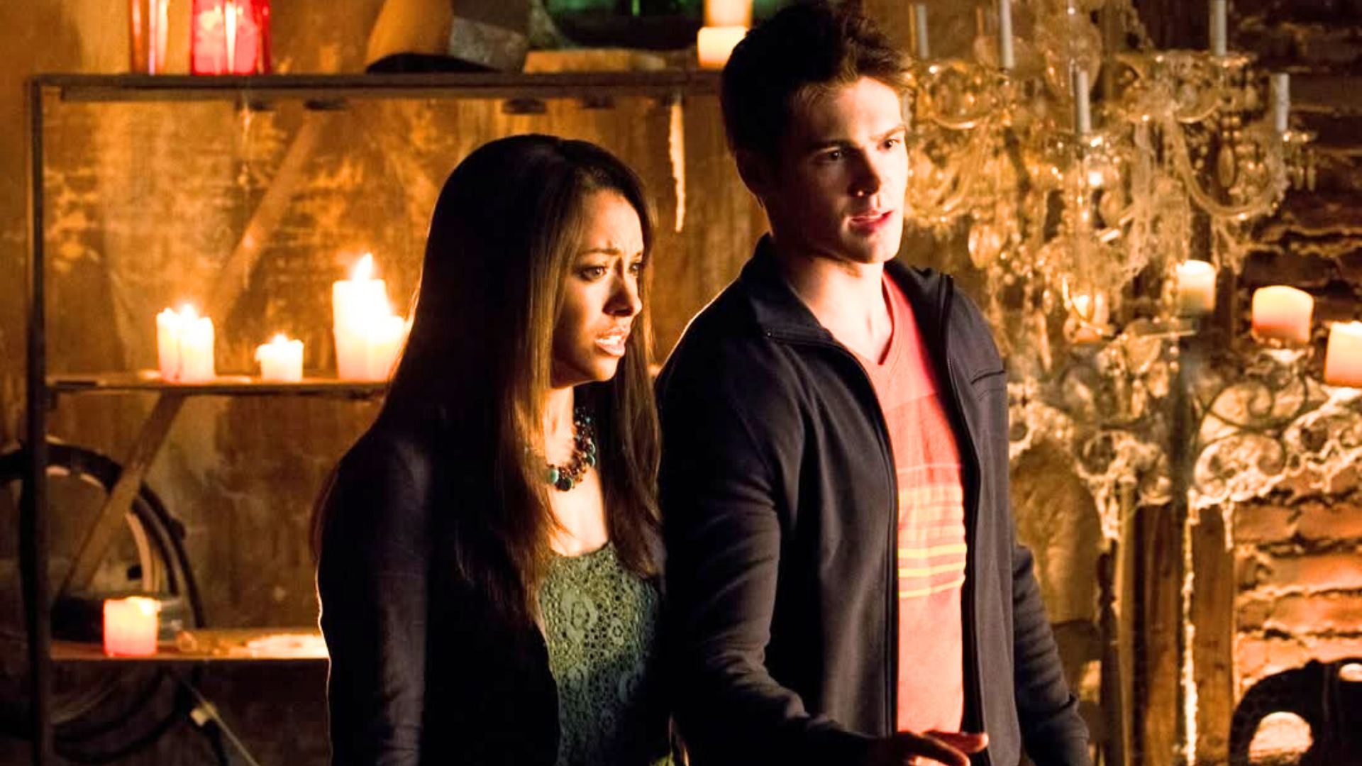 Kat Graham and Steven R. McQueen in The Vampire Diaries | Image via Instagram: thevampirediaries