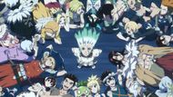 Senku and his friends (Image Source: Studio TMS Entertainment)
