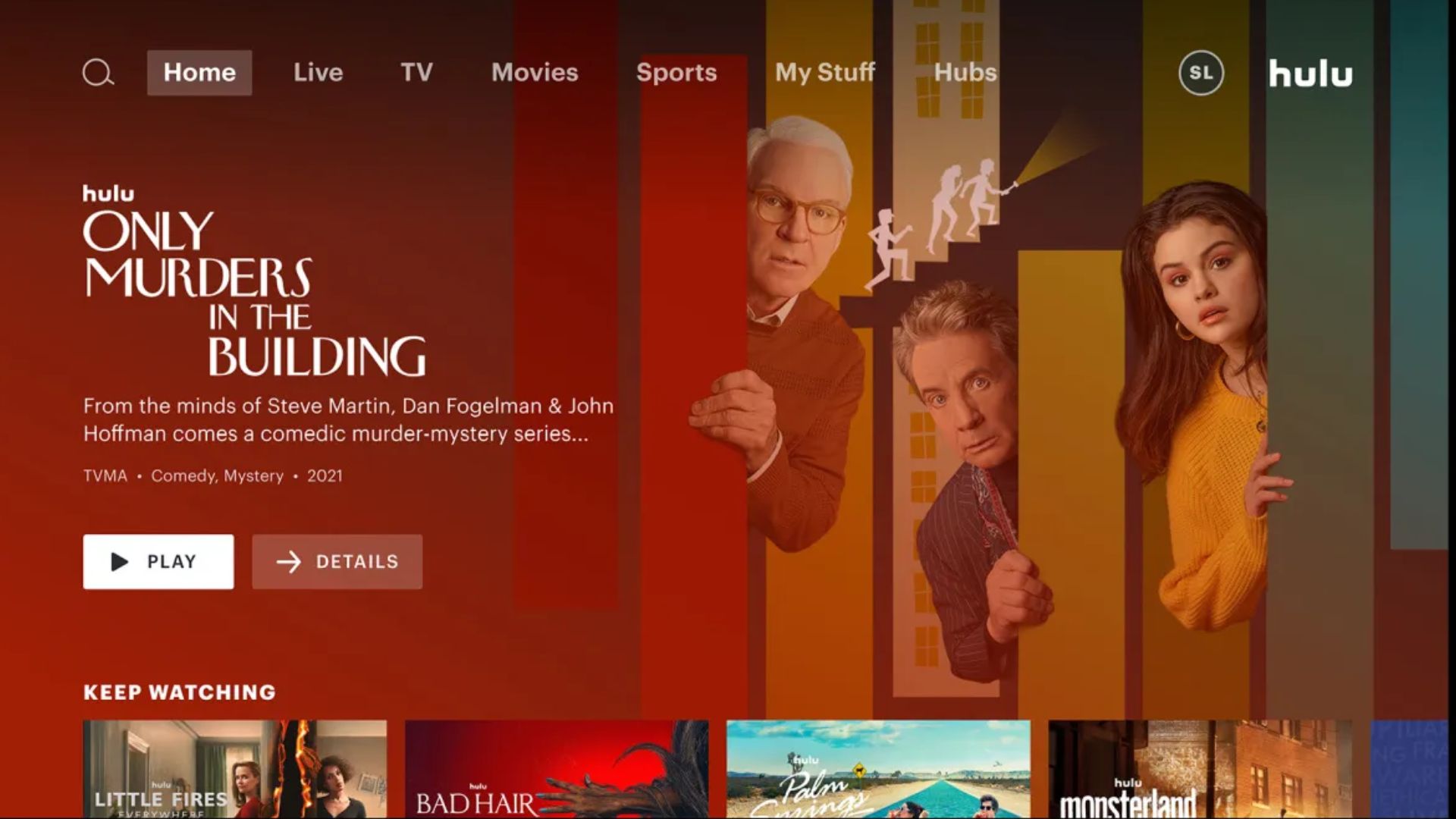 Hulu Homepage (Image via Hulu)
