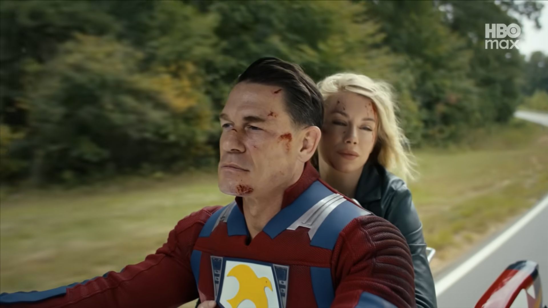 John Cena and Jennifer Holland in Peacemaker Season 2 | Image Via: DC