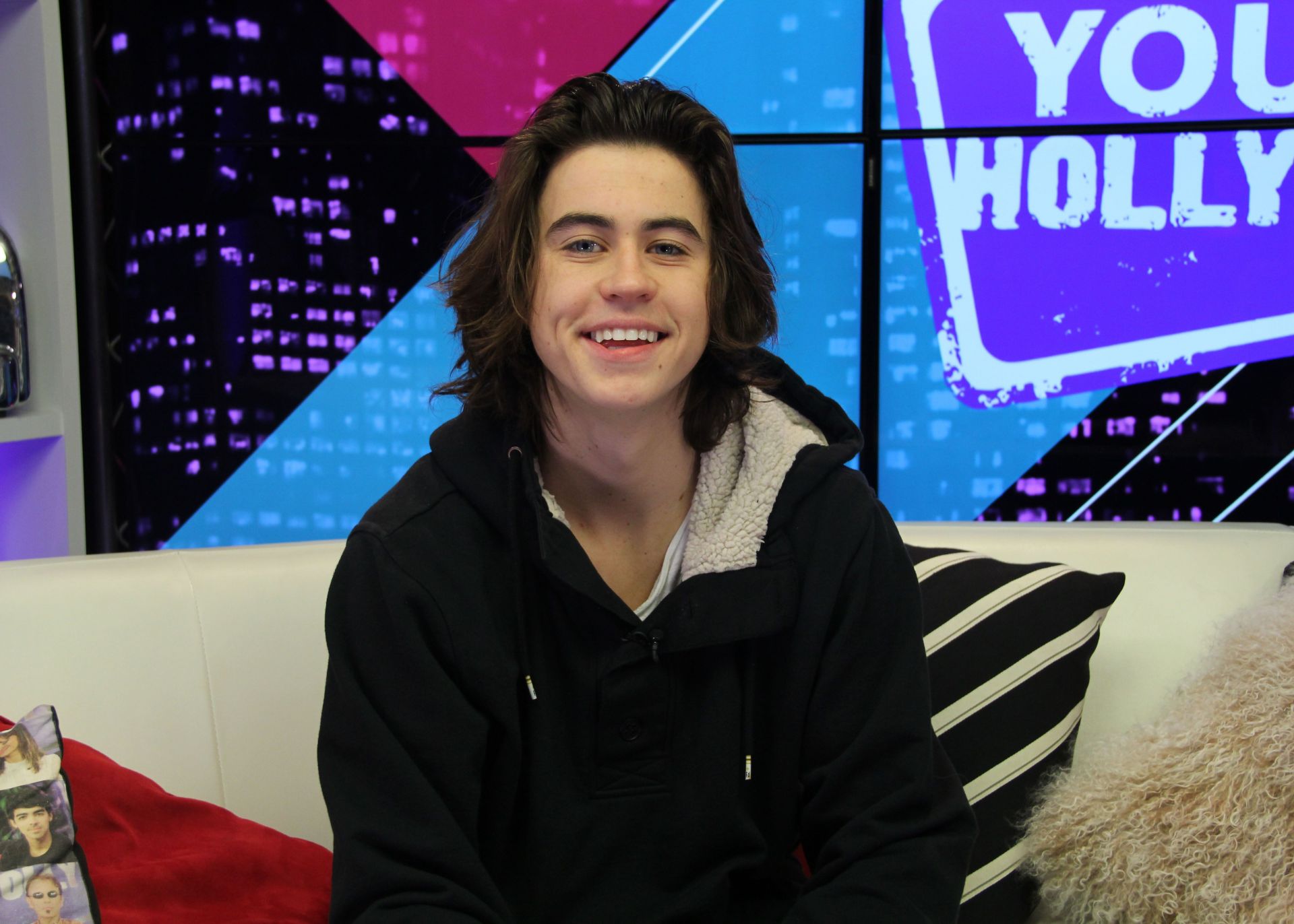 Nash Grier Visits Young Hollywood Studio - Source: Getty