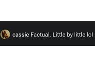 Cassie's reaction to the reposted video (Image via Instagram)