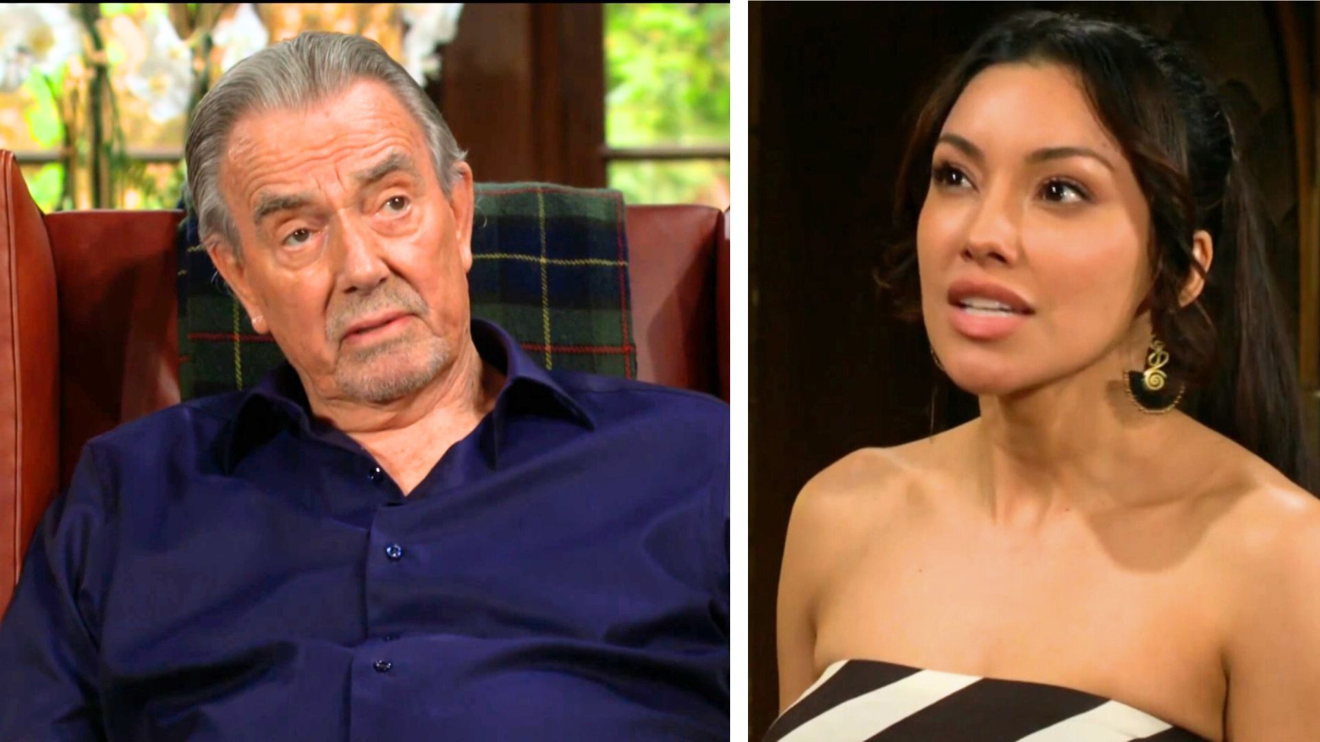 Victor (Eric Braeden) has bad news for Audra (Zuleyka Silver) on The Young and the Restless } Image: CBS