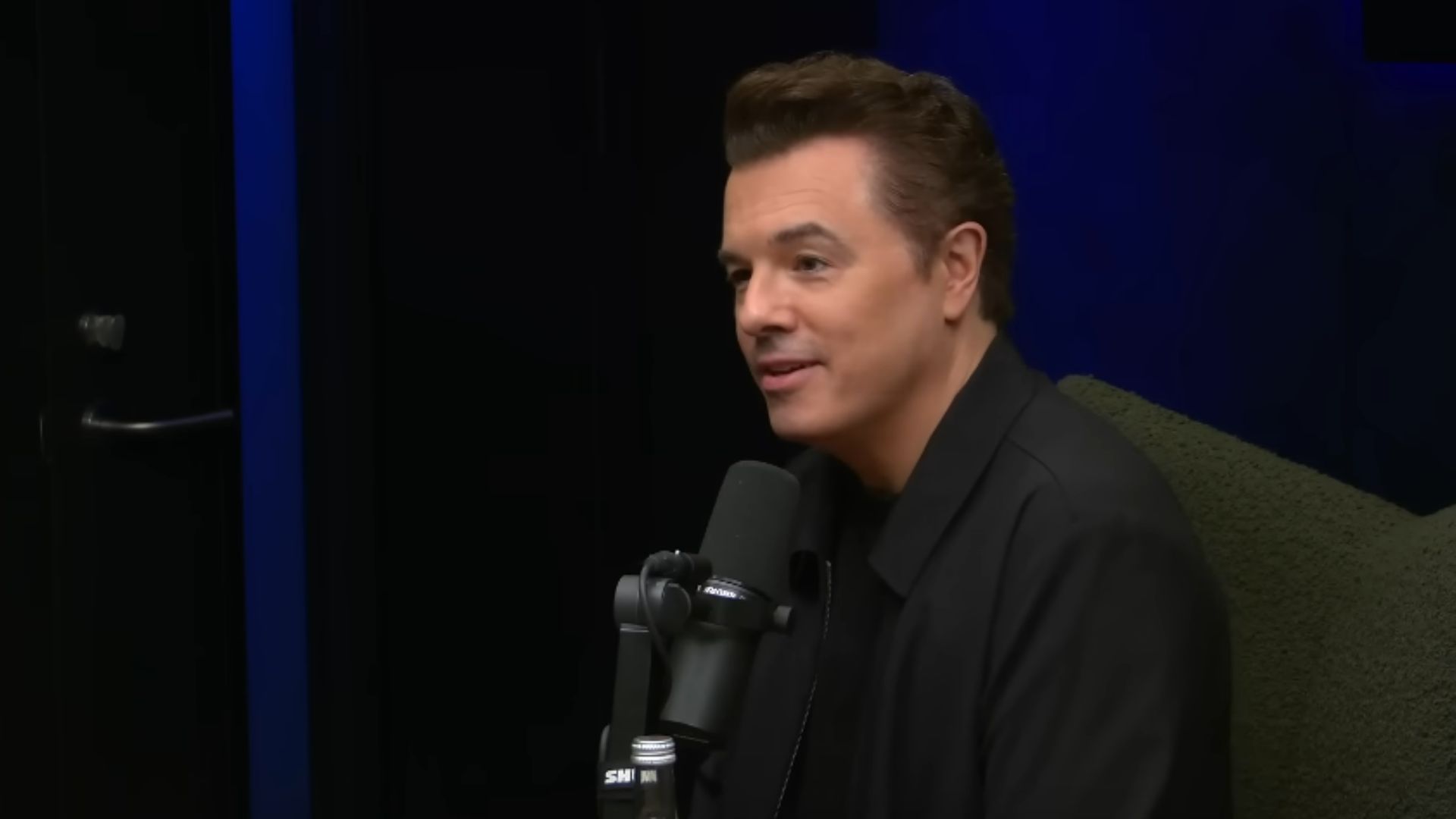 Seth MacFarlane in a chat with Ted Danson on the &quot;Where Everybody Knows Your Name&quot; Podcast (Image Via. Team Coco, YouTube)