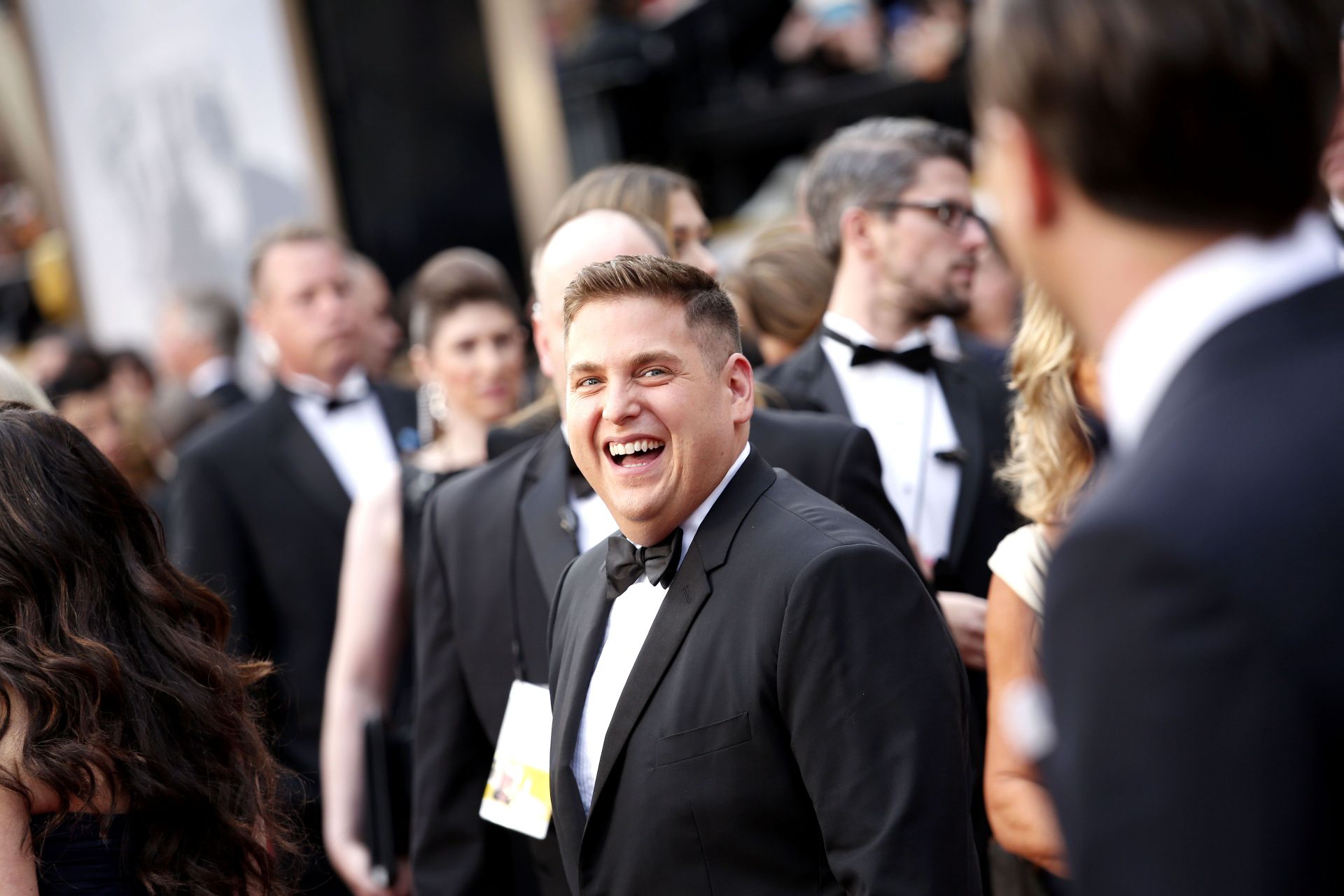 HOLLYWOOD, &nbsp;CA – March 2, 2014 - Actor Jonah Hill arrives at the 86th Annual Academy Awards on Sunda - Source: Getty