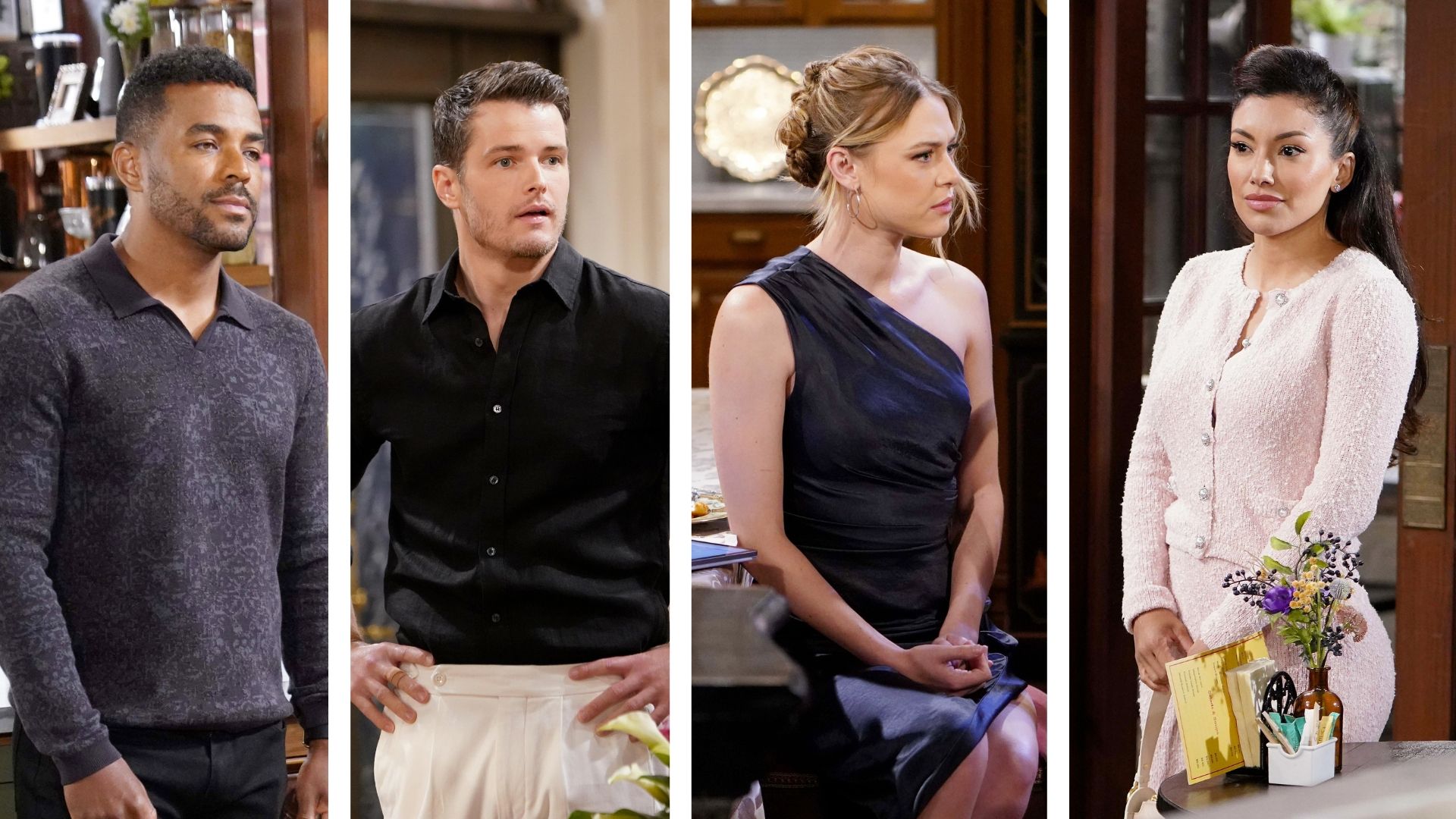 Nate, Kyle, Claire, and Audra on The Young and the Restless | Images: JPI