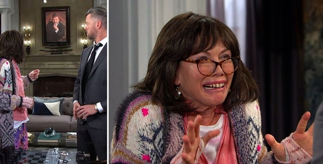 Days of Our Lives' Susan Banks freaking out. | Image Source: Peacock