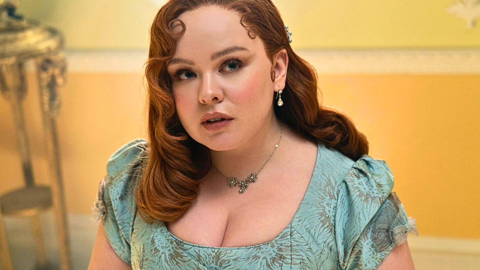 Nicola Coughlan as Penelope in Bridgerton (Image via Netflix)