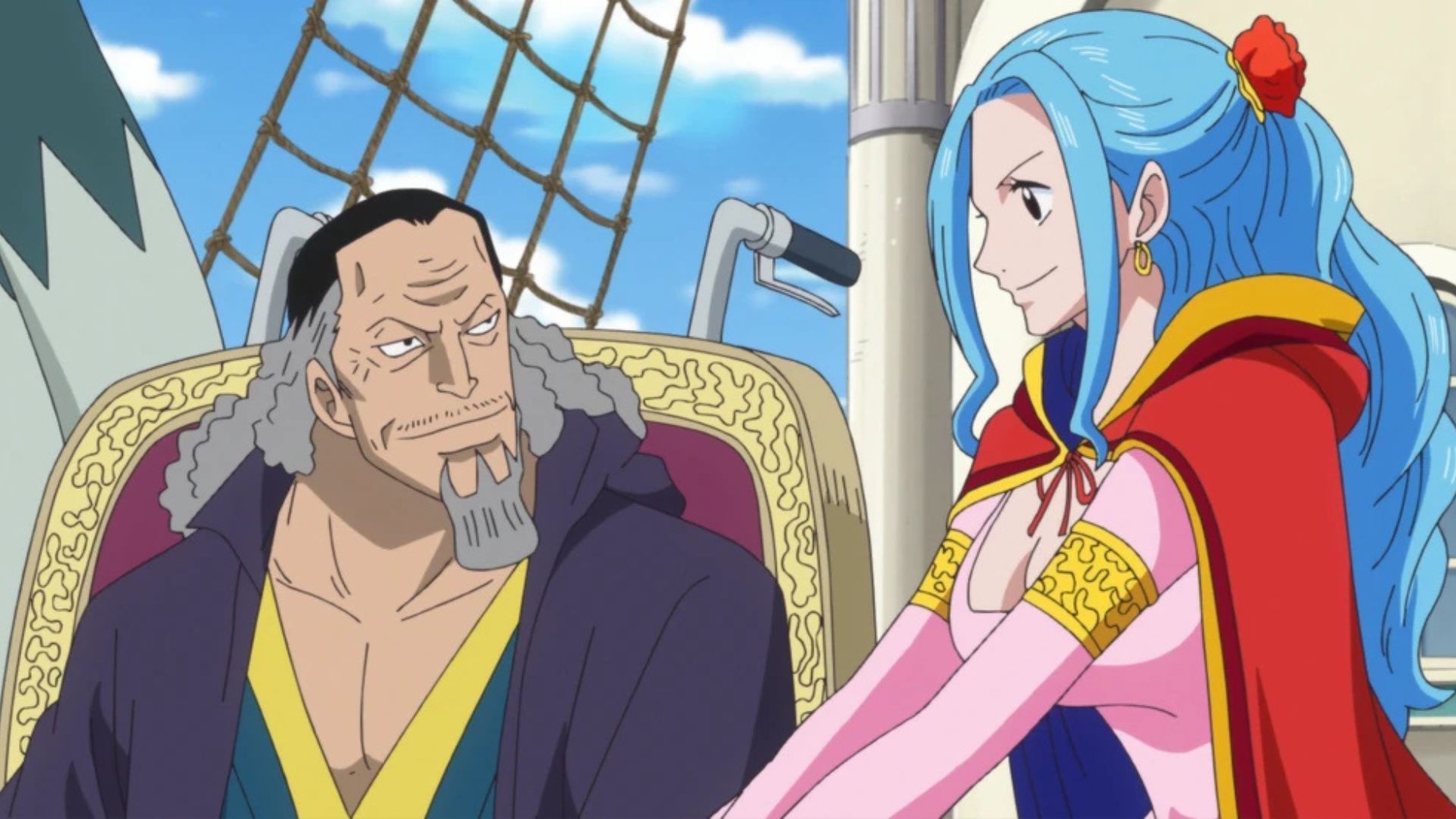 Vivi and Cobra as seen in the anime 