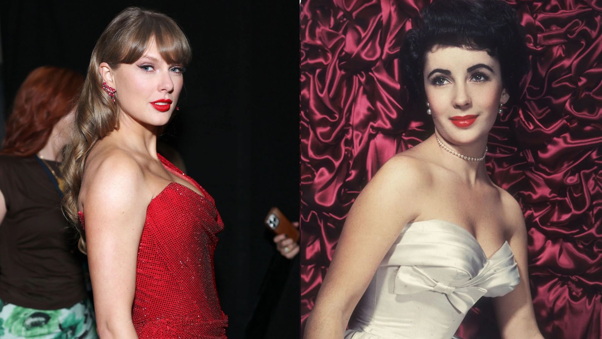 Taylor Swift and Elizabeth Taylor (Image via Getty)