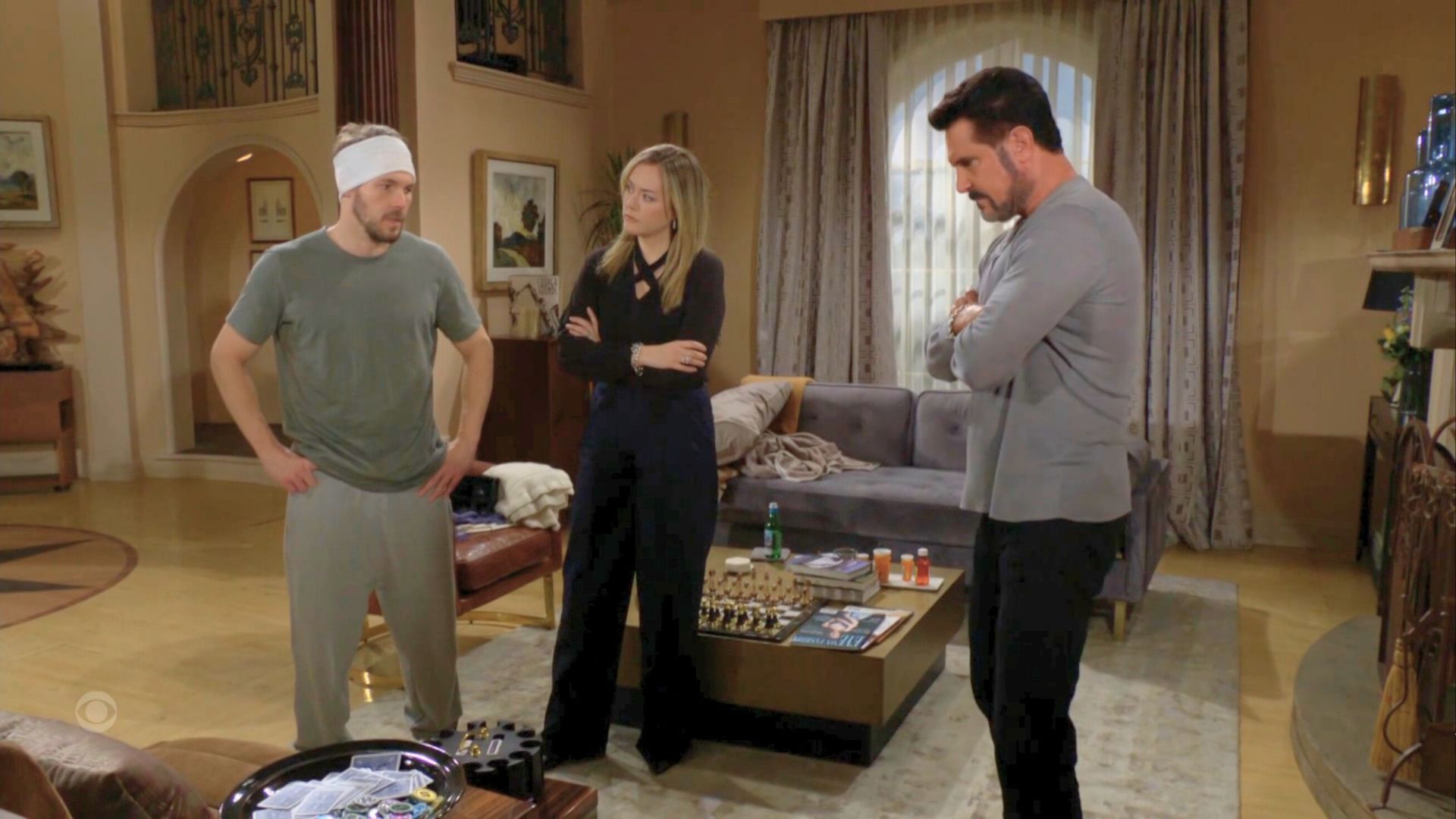Bill, Liam, and Hope rehash Grace&#039;s con on The Bold and the Beautiful | Image: CBS
